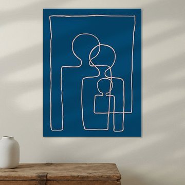 Three of them together Prussian blue/Potters pink sur Atelier Andrea