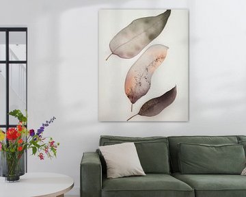 Wabi-sabi blad met aquarel van Carla Van Iersel