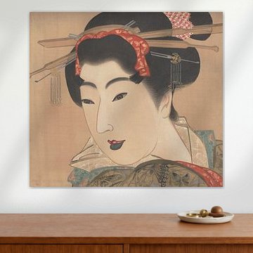 Japanse kunst. Geisha door Mihata Joryu. van Dina Dankers