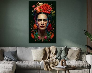Frida in Bloom: A Modern Floral Tribute by Celeste