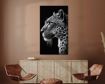 en profil leopard van Martin Mol