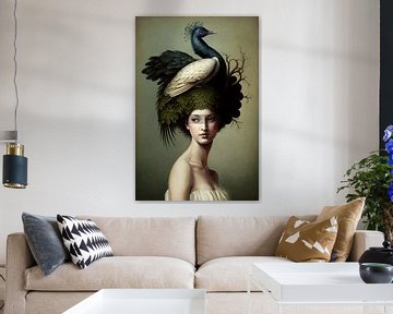 Peacock woman by Mirjam Duizendstra