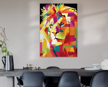 lion in wpap pop art by amex Dares