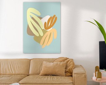 Floral Matisse Shapes #5 van Bohomadic Studio