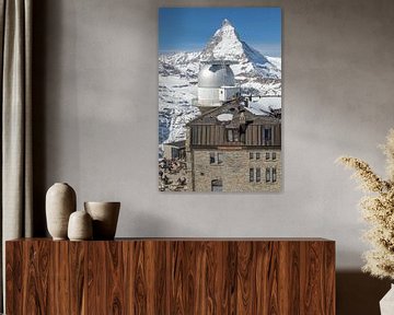 De sterrenwacht op de Gornergrat en de Matterhorn van t.ART