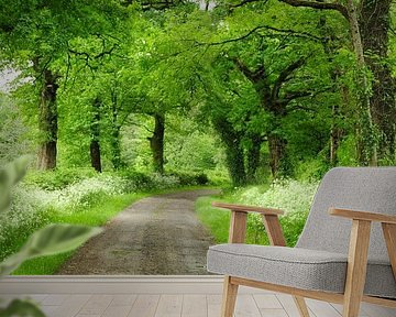 Landscape with oaks in spring by Corinne Welp