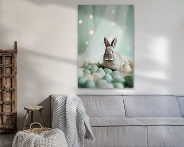 Bunny And Pastel Eggs von Treechild