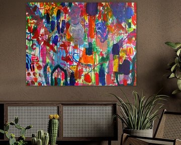 Abstract painting Wild at art by Ina Wuite