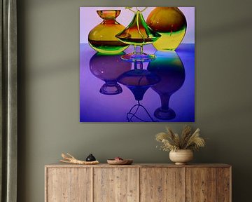 Funky Still Life. Colourful Glass. by Alie Ekkelenkamp