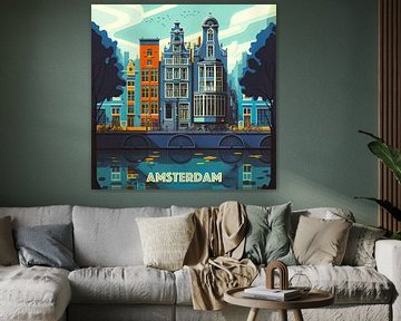 Amsterdam canals by Vlindertuin Art