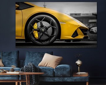 Lamborghini detail voorkant geel/zwart