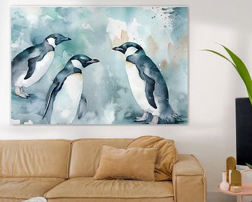 Aquarel Pinguïns van NOAx12