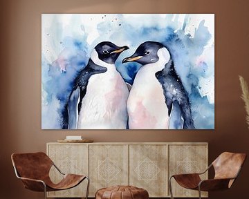 Aquarel Pinguïns van NOAx12