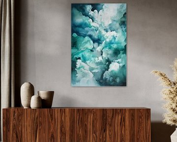 Aquarel Blauwe Wolken van ColorCat