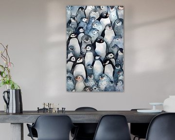 Aquarell Pinguine von ColorCat