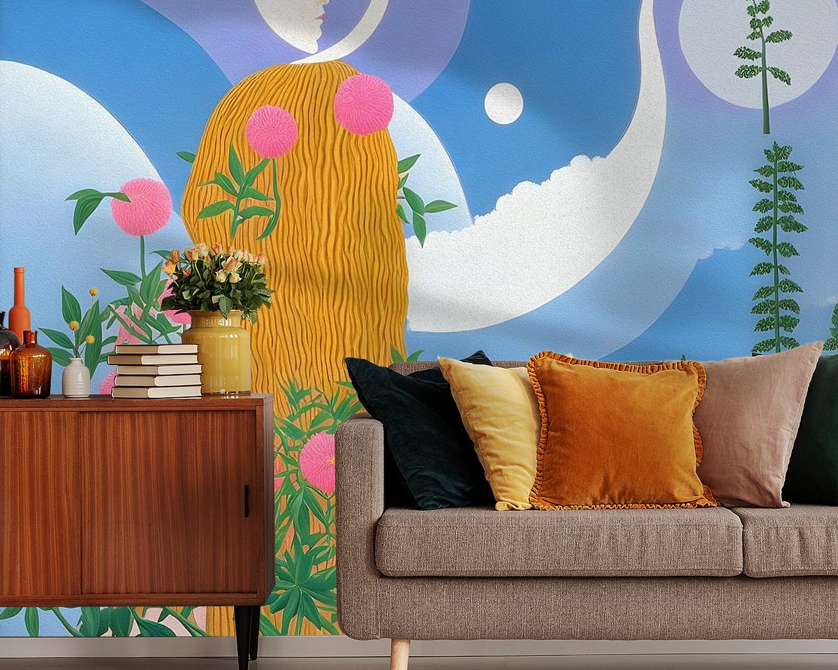 Voorbeeld van het werk in een kamer
