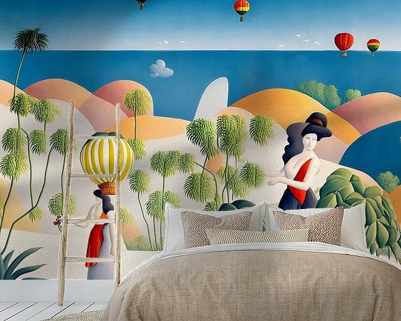 Voorbeeld van het werk in een kamer