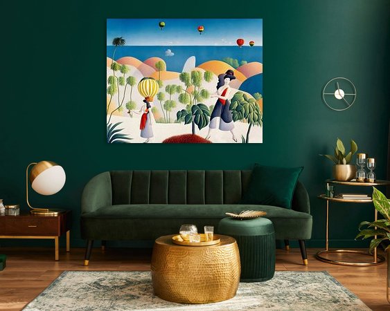 Voorbeeld van het werk in een kamer