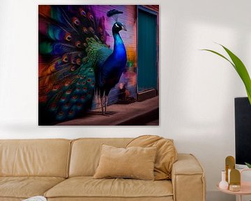 Urban peacock van Bianca ter Riet