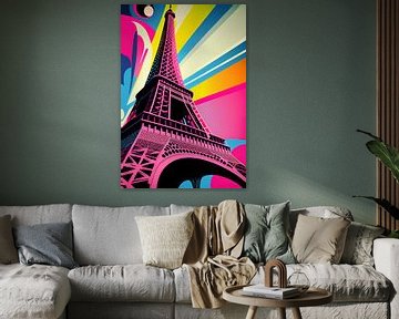 De Eiffeltoren - Pop Art van drdigitaldesign