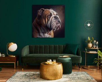 Portrait einer Englischen Bulldogge Illustration von Animaflora PicsStock