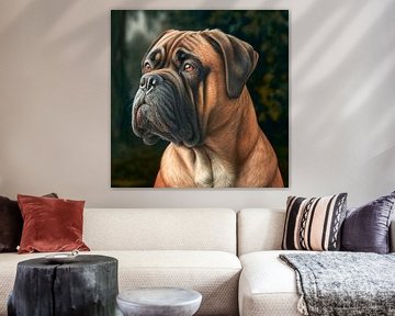 Portret van een Bullmastiff Illustratie van Animaflora PicsStock