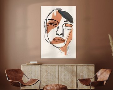 Abstract line face by But First Framing