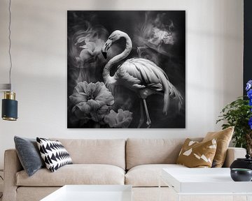 Flamingo Monochrom