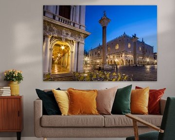 VENICE St Mark's Square  & Doge?s Palace during Blue Hour by Melanie Viola