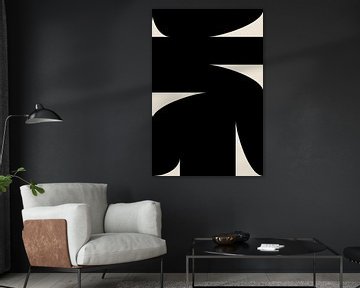 Formes noires Rétro Art minimaliste IX sur Dina Dankers