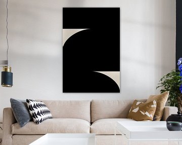 Abstract shapes in black and white IX by Dina Dankers