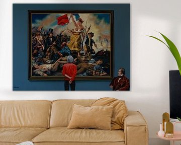 De Vrijheid leidt het volk van Delacroix Schilderij