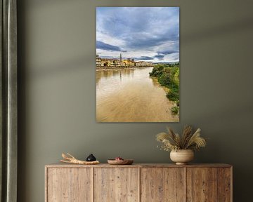 Uitzicht op de rivier de Arno in Florence, Italië van Rico Ködder