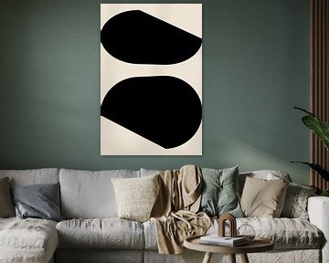 Schwarze Formen. Retro-Stil minimalistische Kunst I von Dina Dankers