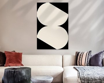 Schwarze Formen. Retro-Stil minimalistische Kunst IV von Dina Dankers