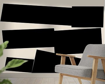 Schwarze Formen. Retro-Stil minimalistische Kunst V von Dina Dankers