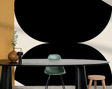 Schwarze Formen. Retro-Stil minimalistische Kunst IX von Dina Dankers