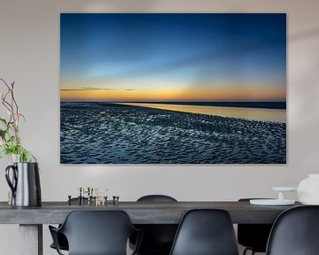 Zonsondergang op het strand van Schiermonnikoog aan het eind van de dag van Sjoerd van der Wal Fotografie