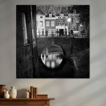 Die Kalkbrug am Brede Haven Den Bosch in schwarz-weiß von Jasper van de Gein Photography