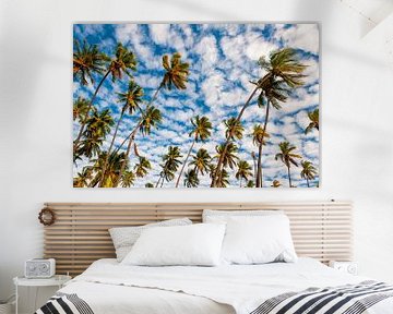 Palmiers royaux ondulants d'Hawaï sur Michael Klinkhamer