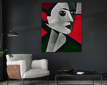 Abstract portrait of a woman 16 by Jan Keteleer