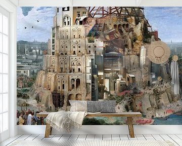 Tower of Babel restored with AI