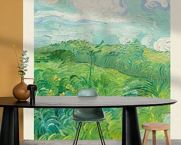 Groene korenvelden - Vincent van Gogh van Nook Vintage Prints