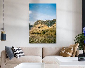 IJsland landschap bij de mulagljufur canyon met gras en mos