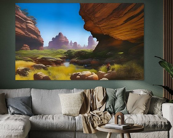 Voorbeeld van het werk in een kamer