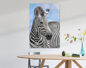 Zebra portret ck 8736 van Barbara Fraatz