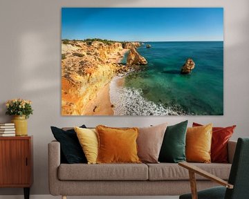 wunderschöner Strand Praia da Marinha an den Algarve Portugals von Leo Schindzielorz