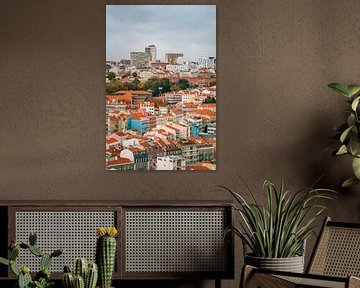 Lisbon's cityscape with historic buildings by Leo Schindzielorz