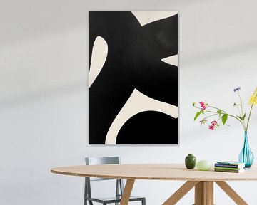 Black Waves. Basic Shapes in Modern Abstract V by Dina Dankers