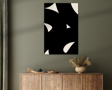 Black Waves. Basic Shapes in Modern Abstract VII by Dina Dankers